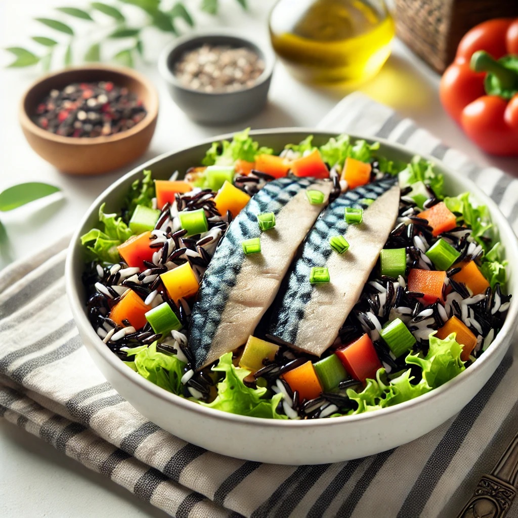 
Insalata di riso venere e sgombro
